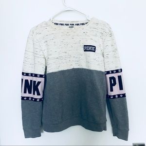 PINK Victoria secret sweatshirt with sleeve detail